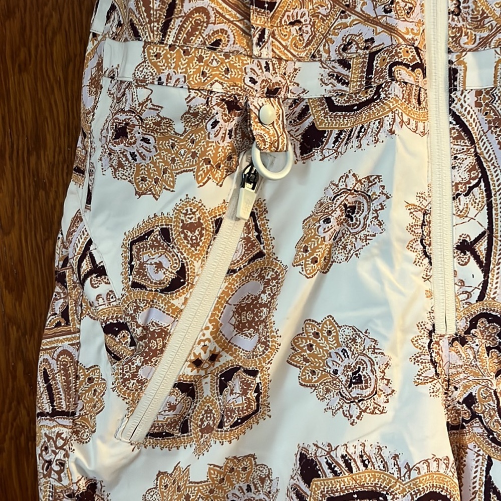 Free People Movement Alpine Glow Printed Snow Bib in Brushed Sail Paisley Size S - Picture 8 of 15